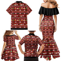 Funny Corgi Dog Family Matching Mermaid Dress and Hawaiian Shirt Merry CORGMAS Christmas - Wonder Print Shop