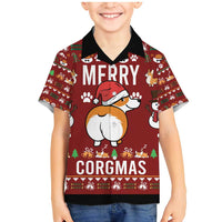 Funny Corgi Dog Family Matching Mermaid Dress and Hawaiian Shirt Merry CORGMAS Christmas - Wonder Print Shop