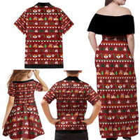 Funny Corgi Dog Family Matching Off Shoulder Maxi Dress and Hawaiian Shirt Merry CORGMAS Christmas - Wonder Print Shop