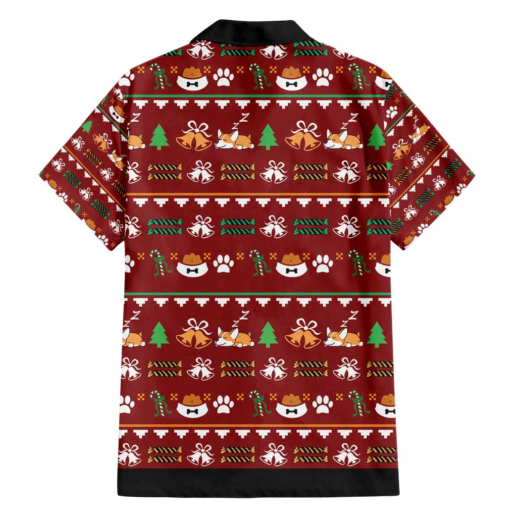 Funny Corgi Dog Family Matching Off Shoulder Short Dress and Hawaiian Shirt Merry CORGMAS Christmas - Wonder Print Shop