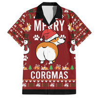 Funny Corgi Dog Family Matching Short Sleeve Bodycon Dress and Hawaiian Shirt Merry CORGMAS Christmas - Wonder Print Shop