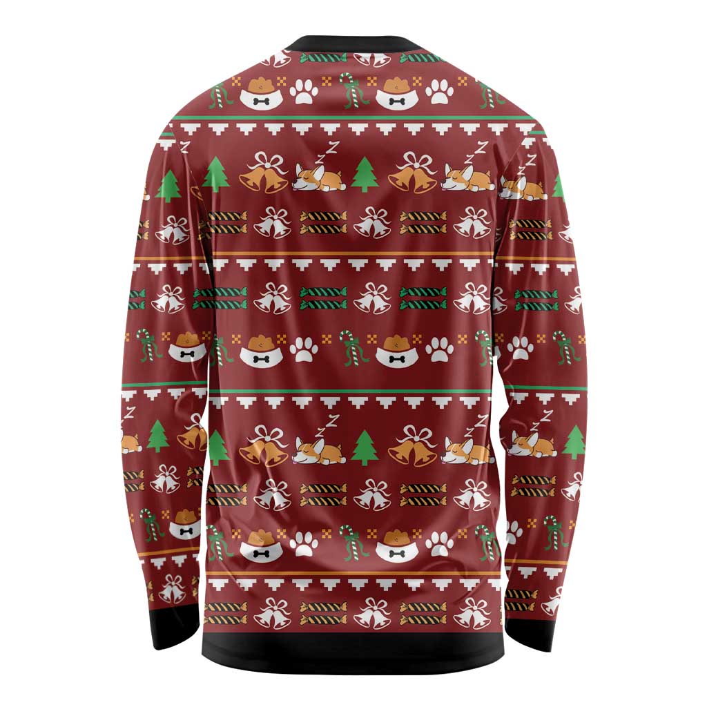 Funny Corgi Dog Long Sleeve Shirt Merry CORGMAS Christmas - Wonder Print Shop
