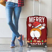 Funny Corgi Dog Luggage Cover Merry CORGMAS Christmas - Wonder Print Shop
