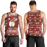 Funny Corgi Dog Men Tank Top Merry CORGMAS Christmas - Wonder Print Shop