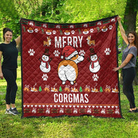 Funny Corgi Dog Quilt Merry CORGMAS Christmas - Wonder Print Shop