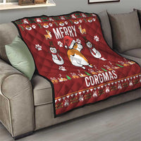 Funny Corgi Dog Quilt Merry CORGMAS Christmas - Wonder Print Shop