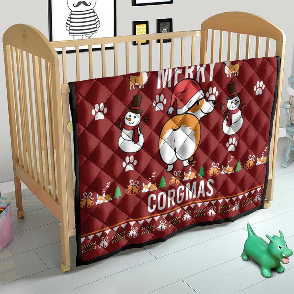 Funny Corgi Dog Quilt Merry CORGMAS Christmas - Wonder Print Shop