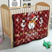 Funny Corgi Dog Quilt Merry CORGMAS Christmas - Wonder Print Shop