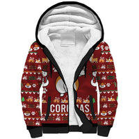 Funny Corgi Dog Sherpa Hoodie Merry CORGMAS Christmas - Wonder Print Shop