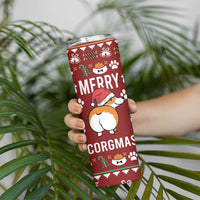 Funny Corgi Dog Skinny Tumbler Merry CORGMAS Christmas - Wonder Print Shop
