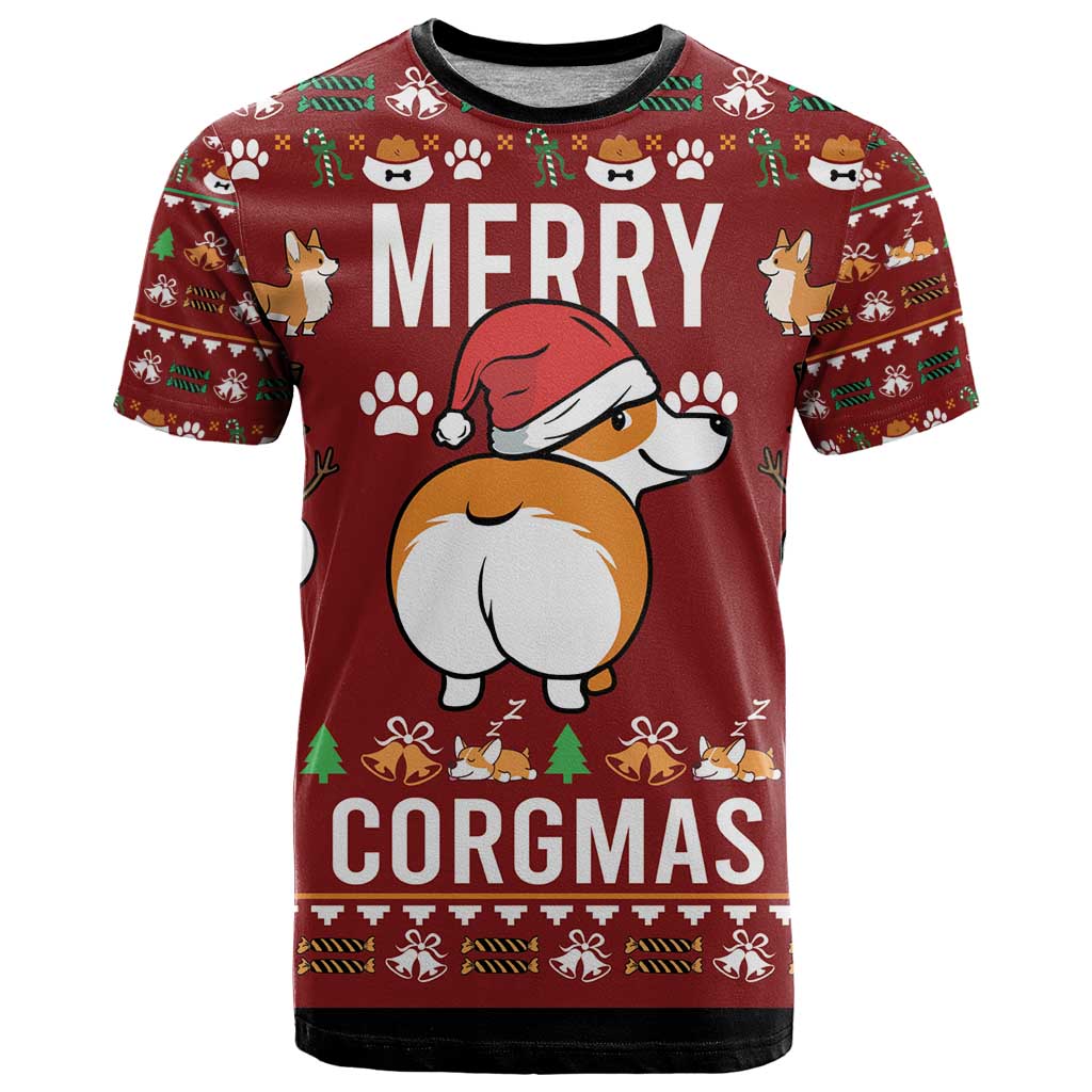 Funny Corgi Dog T Shirt Merry CORGMAS Christmas - Wonder Print Shop