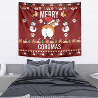 Funny Corgi Dog Tapestry Merry CORGMAS Christmas - Wonder Print Shop