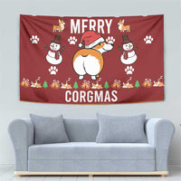 Funny Corgi Dog Tapestry Merry CORGMAS Christmas - Wonder Print Shop