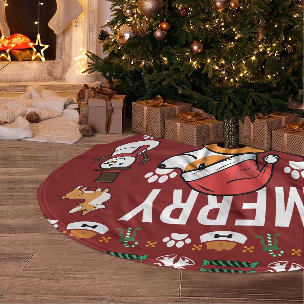 Funny Corgi Dog Tree Skirt Merry CORGMAS Christmas - Wonder Print Shop