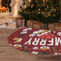 Funny Corgi Dog Tree Skirt Merry CORGMAS Christmas - Wonder Print Shop