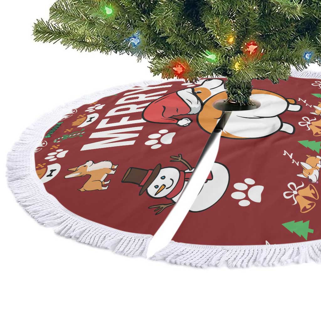 Funny Corgi Dog Tree Skirt Merry CORGMAS Christmas - Wonder Print Shop