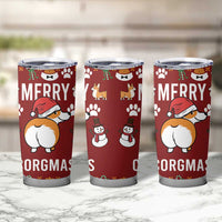 Funny Corgi Dog Tumbler Cup Merry CORGMAS Christmas - Wonder Print Shop