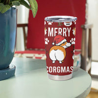 Funny Corgi Dog Tumbler Cup Merry CORGMAS Christmas - Wonder Print Shop