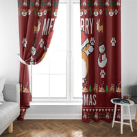 Funny Corgi Dog Window Curtain Merry CORGMAS Christmas - Wonder Print Shop