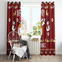 Funny Corgi Dog Window Curtain Merry CORGMAS Christmas - Wonder Print Shop