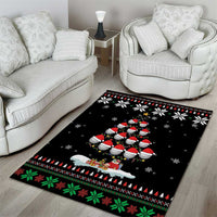 Golf Christmas Tree Snow Area Rug - Wonder Print Shop
