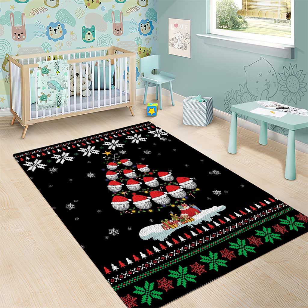 Golf Christmas Tree Snow Area Rug - Wonder Print Shop