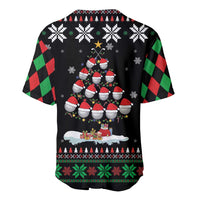 Golf Christmas Tree Snow Baseball Jersey - Wonder Print Shop
