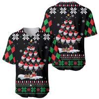 Golf Christmas Tree Snow Baseball Jersey - Wonder Print Shop