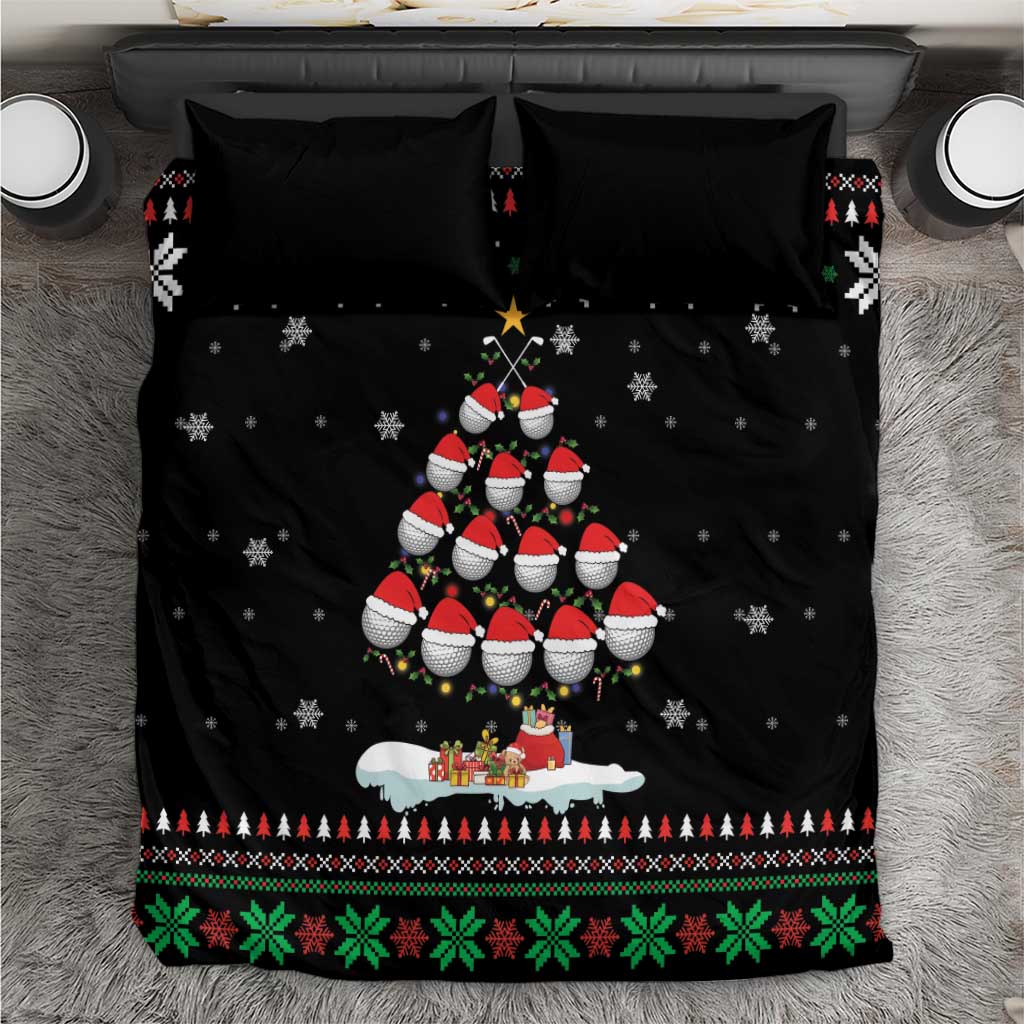 Golf Christmas Tree Snow Bedding Set - Wonder Print Shop