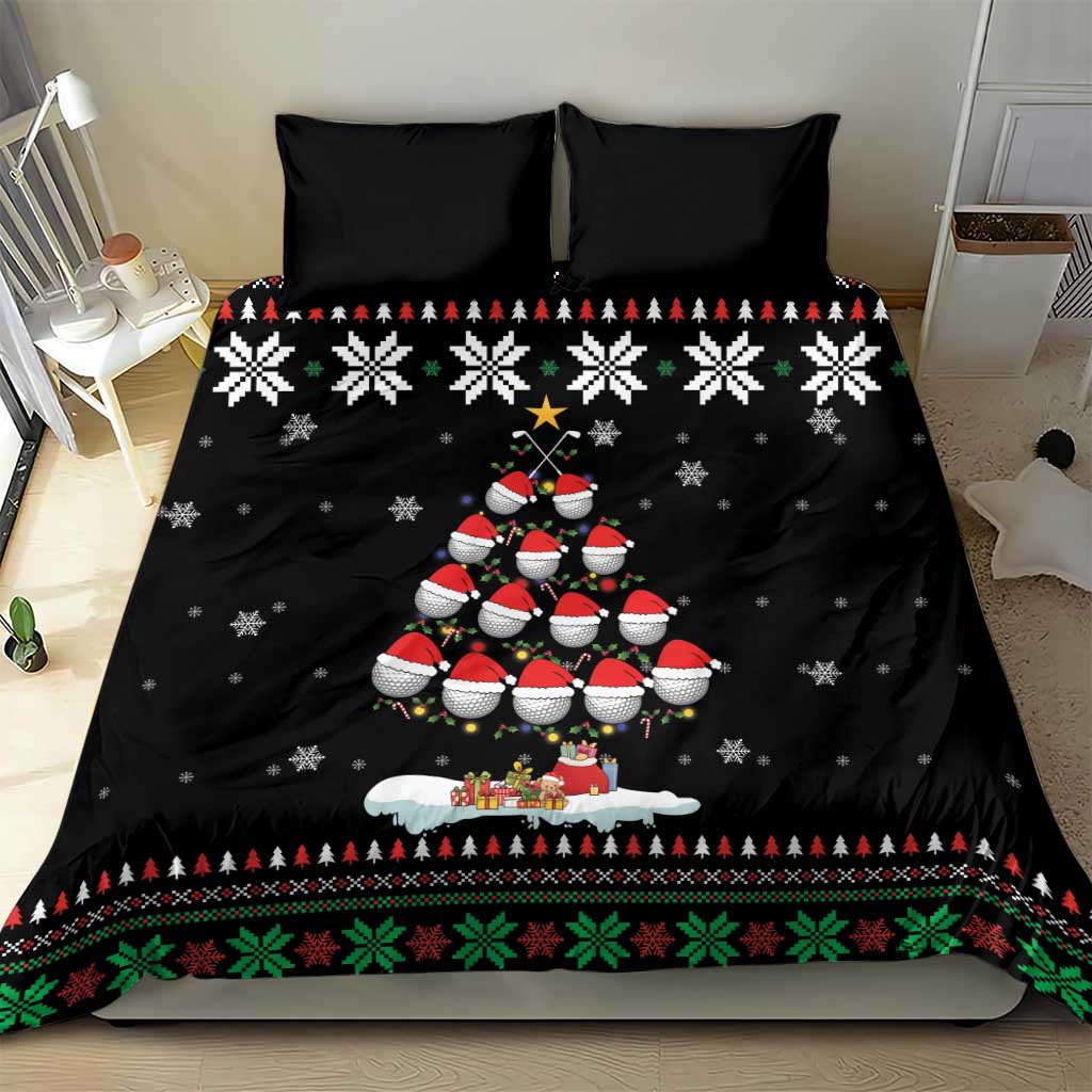 Golf Christmas Tree Snow Bedding Set - Wonder Print Shop