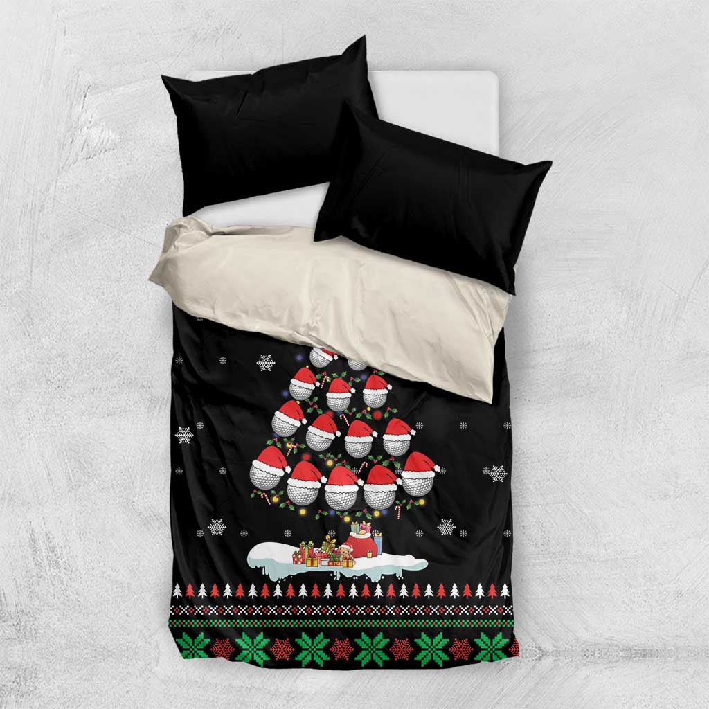 Golf Christmas Tree Snow Bedding Set - Wonder Print Shop