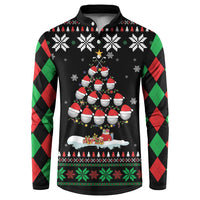 Golf Christmas Tree Snow Button Sweatshirt - Wonder Print Shop