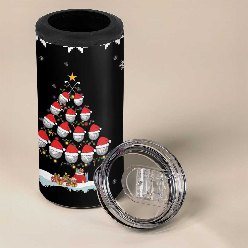 Golf Christmas Tree Snow 4 in 1 Can Cooler Tumbler - Wonder Print Shop