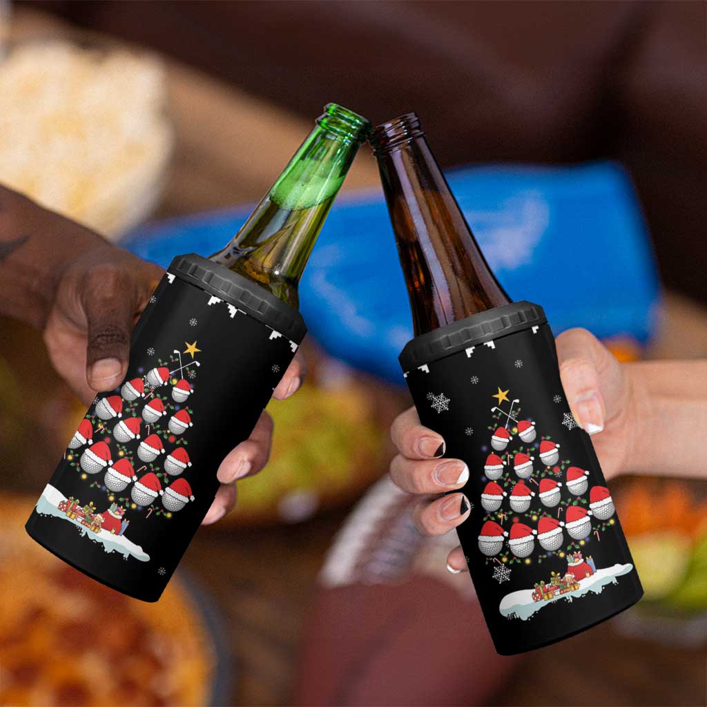 Golf Christmas Tree Snow 4 in 1 Can Cooler Tumbler - Wonder Print Shop