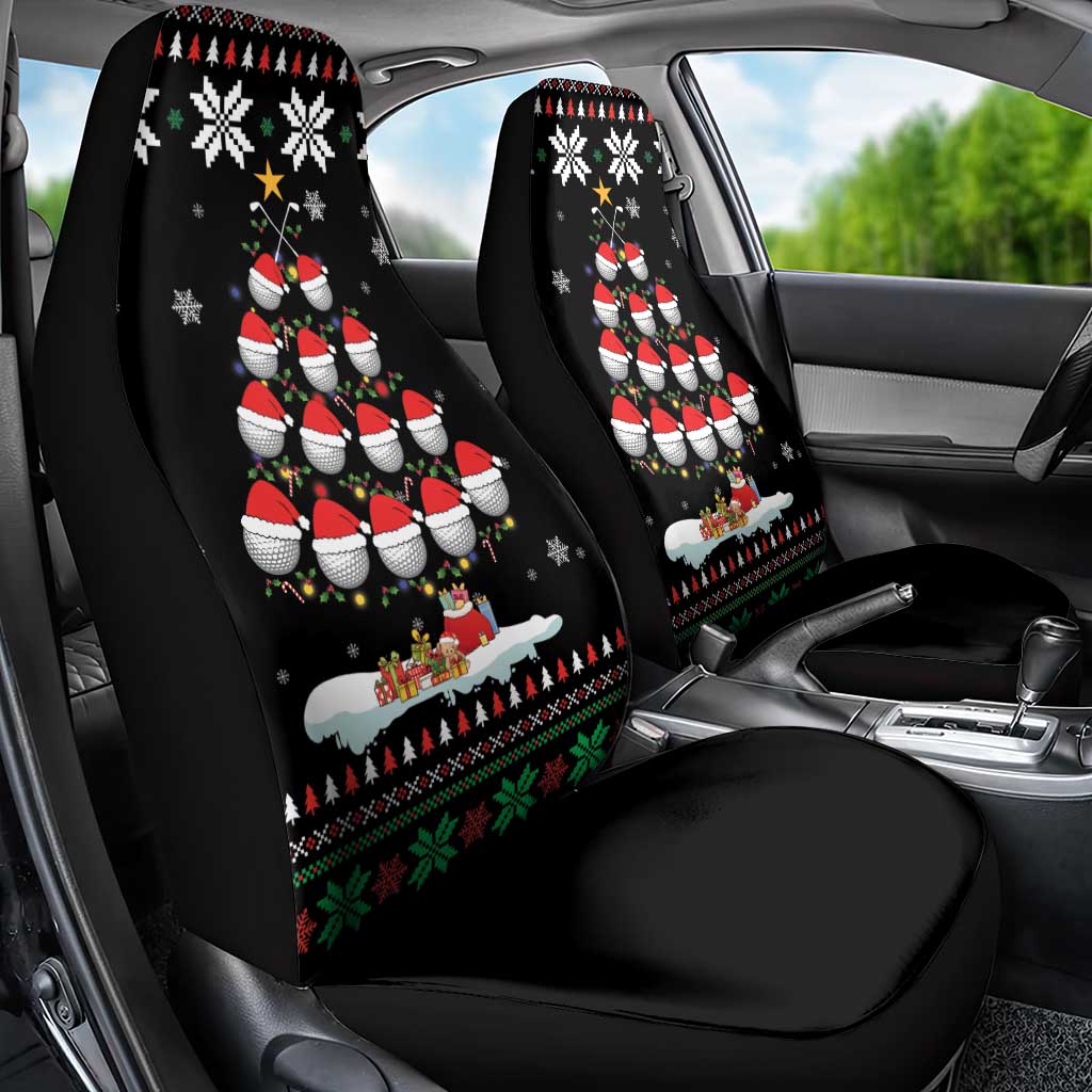 Golf Christmas Tree Snow Car Seat Cover - Wonder Print Shop