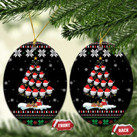 Golf Christmas Tree Snow Ceramic Ornament - Wonder Print Shop