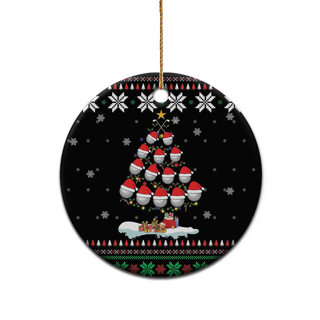 Golf Christmas Tree Snow Ceramic Ornament - Wonder Print Shop