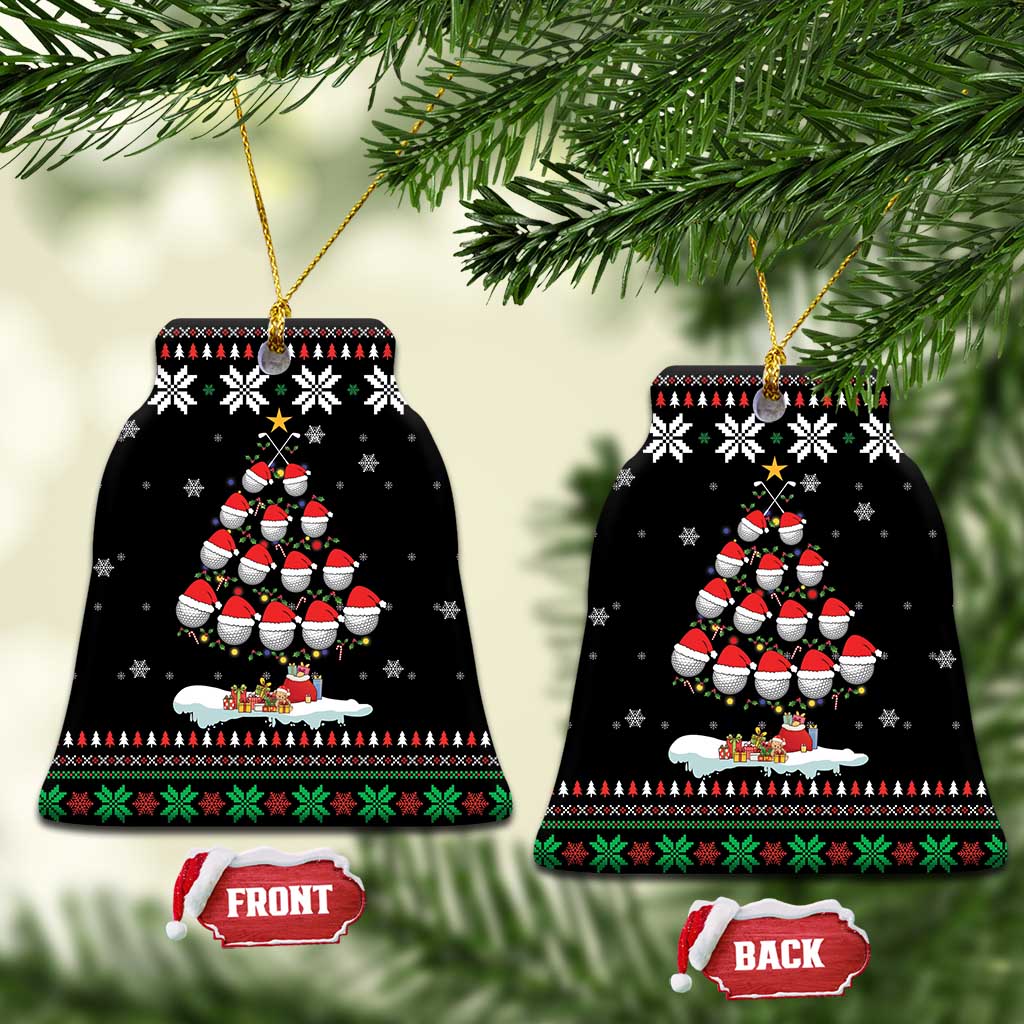 Golf Christmas Tree Snow Ceramic Ornament - Wonder Print Shop