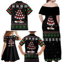 Golf Christmas Tree Snow Family Matching Off Shoulder Maxi Dress and Hawaiian Shirt - Wonder Print Shop