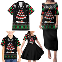 Golf Christmas Tree Snow Family Matching Puletasi and Hawaiian Shirt - Wonder Print Shop