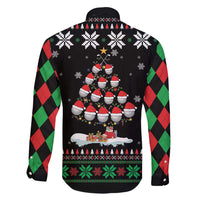 Golf Christmas Tree Snow Family Matching Short Sleeve Bodycon Dress and Hawaiian Shirt - Wonder Print Shop