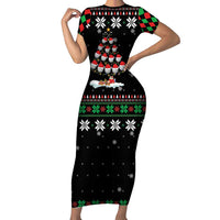 Golf Christmas Tree Snow Family Matching Short Sleeve Bodycon Dress and Hawaiian Shirt - Wonder Print Shop