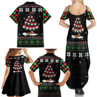 Golf Christmas Tree Snow Family Matching Summer Maxi Dress and Hawaiian Shirt - Wonder Print Shop