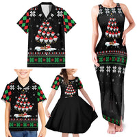 Golf Christmas Tree Snow Family Matching Tank Maxi Dress and Hawaiian Shirt - Wonder Print Shop