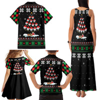Golf Christmas Tree Snow Family Matching Tank Maxi Dress and Hawaiian Shirt - Wonder Print Shop