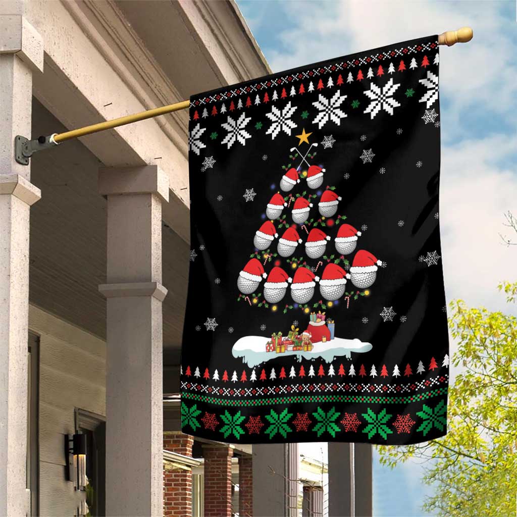 Golf Christmas Tree Snow Garden Flag - Wonder Print Shop