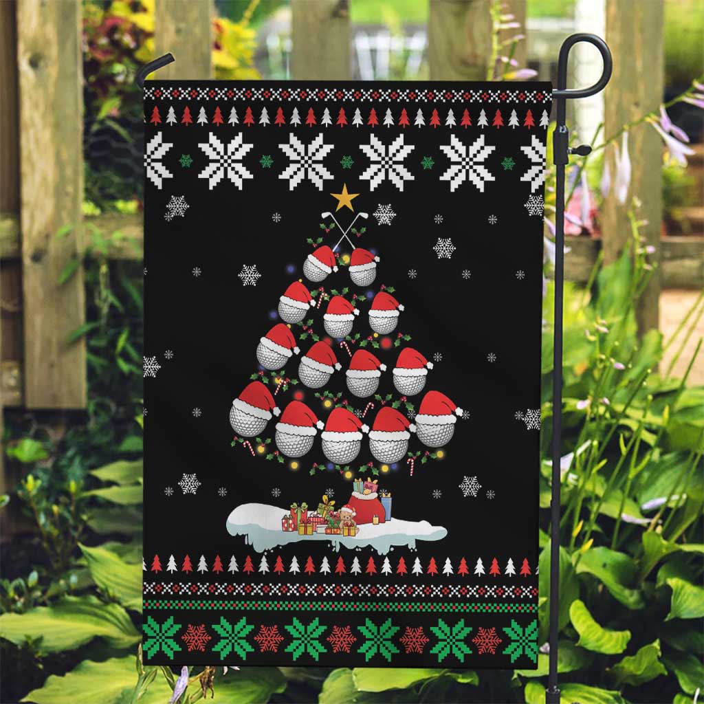 Golf Christmas Tree Snow Garden Flag - Wonder Print Shop