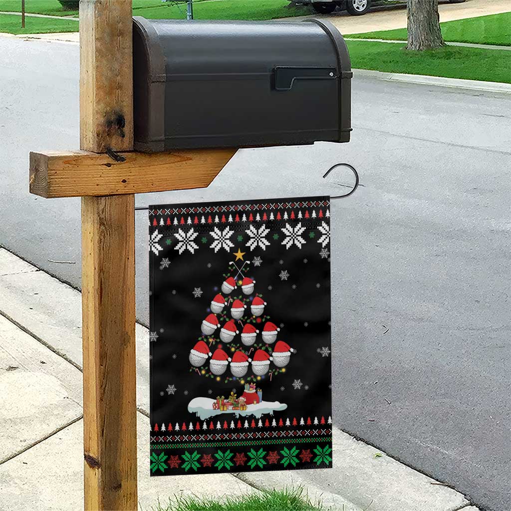 Golf Christmas Tree Snow Garden Flag - Wonder Print Shop