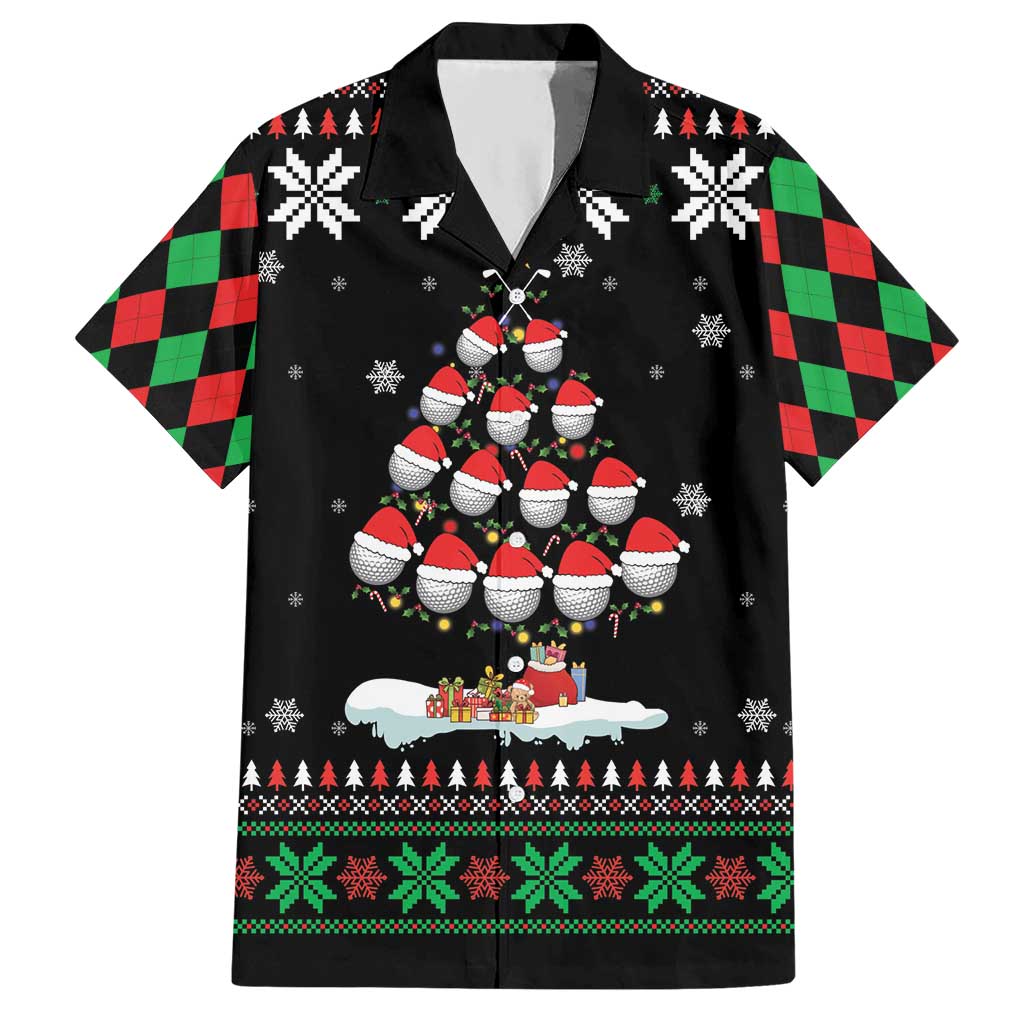Golf Christmas Tree Snow Hawaiian Shirt - Wonder Print Shop
