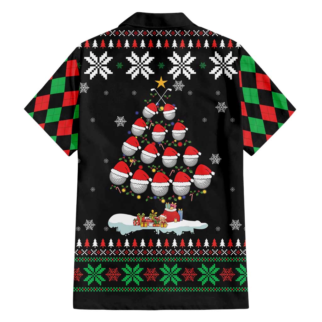 Golf Christmas Tree Snow Hawaiian Shirt - Wonder Print Shop
